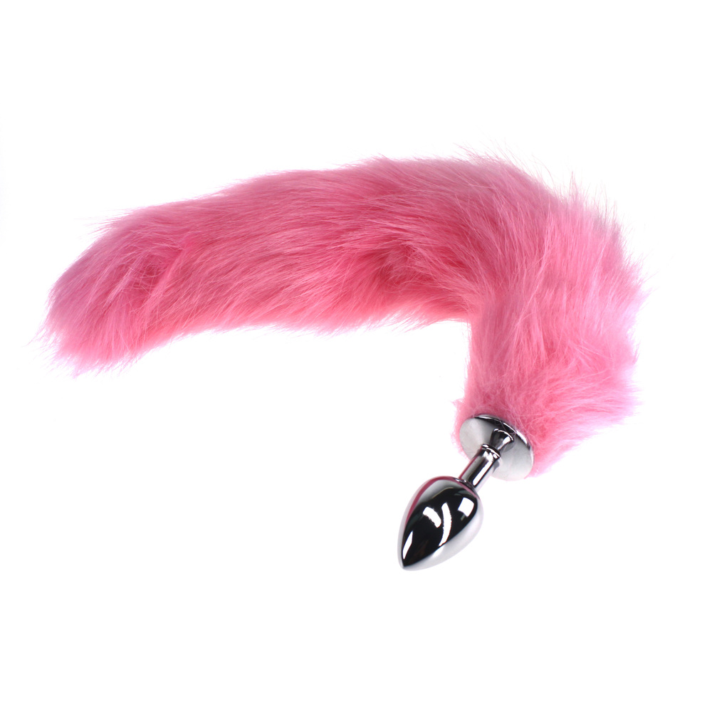 (image for) Colorful Fox Tail Stainless steel Butt Plug