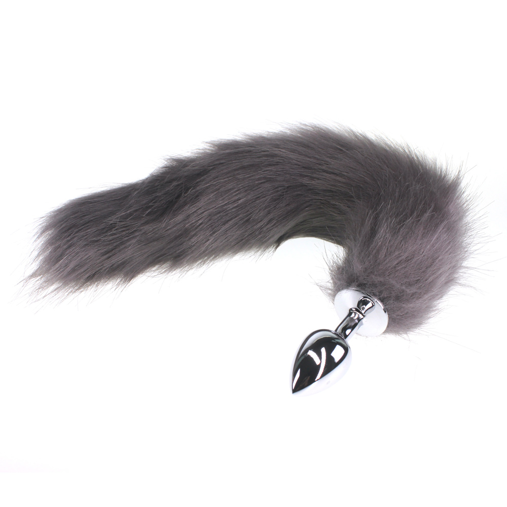 (image for) Colorful Fox Tail Stainless steel Butt Plug
