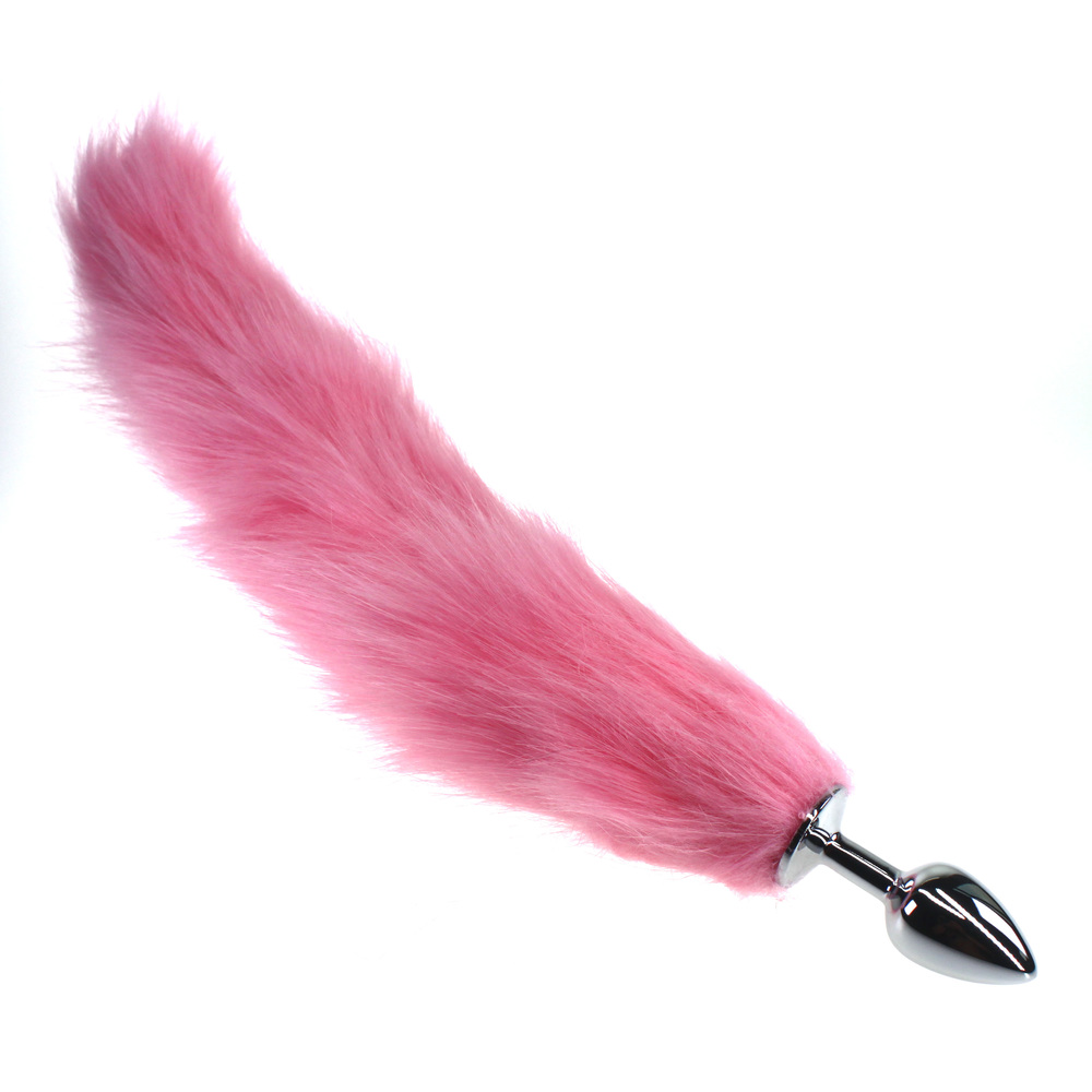 (image for) Colorful Fox Tail Stainless steel Butt Plug