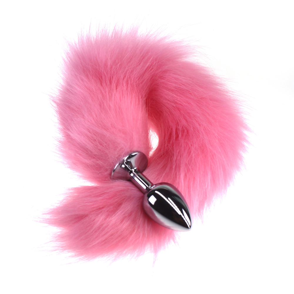(image for) Colorful Fox Tail Stainless steel Butt Plug