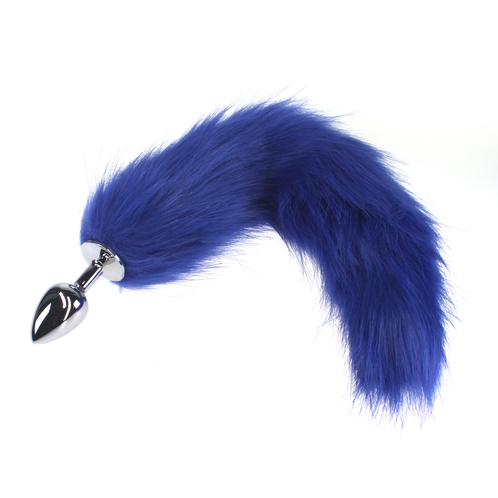 (image for) Colorful Fox Tail Stainless steel Butt Plug