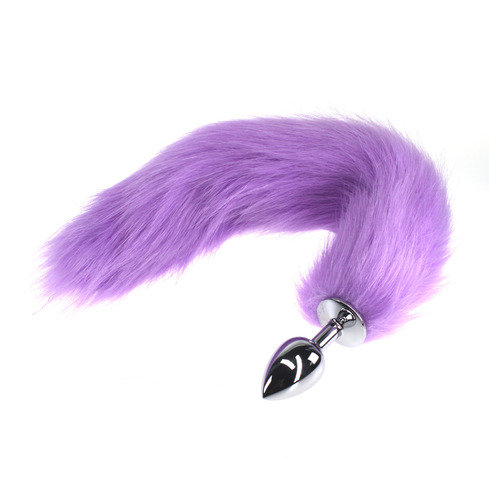 (image for) Colorful Fox Tail Stainless steel Butt Plug