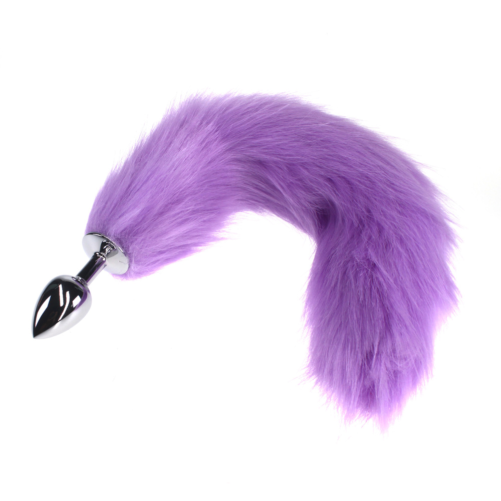 (image for) Colorful Fox Tail Stainless steel Butt Plug