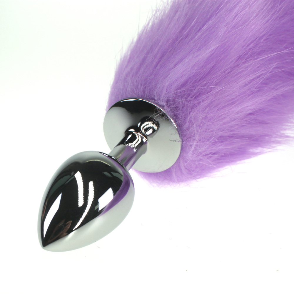 (image for) Colorful Fox Tail Stainless steel Butt Plug