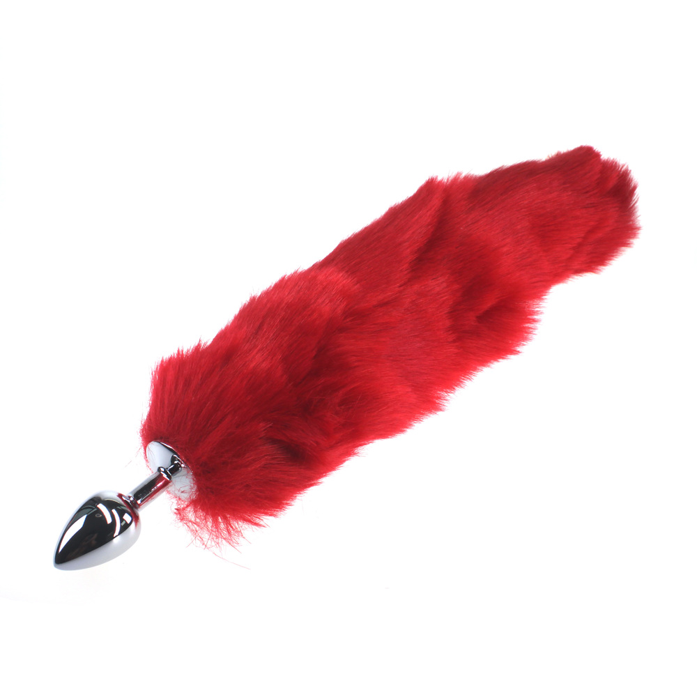 (image for) Colorful Fox Tail Stainless steel Butt Plug