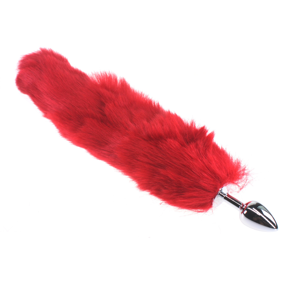 (image for) Colorful Fox Tail Stainless steel Butt Plug