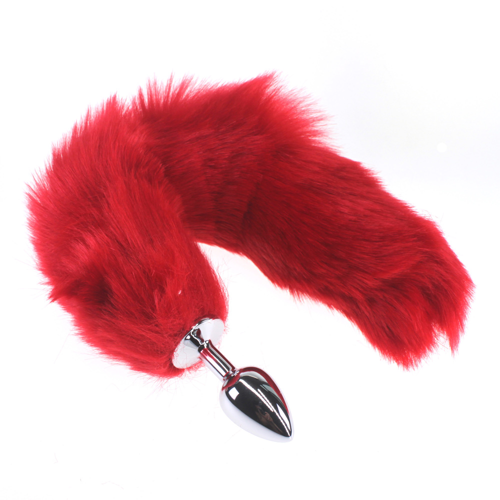 (image for) Colorful Fox Tail Stainless steel Butt Plug