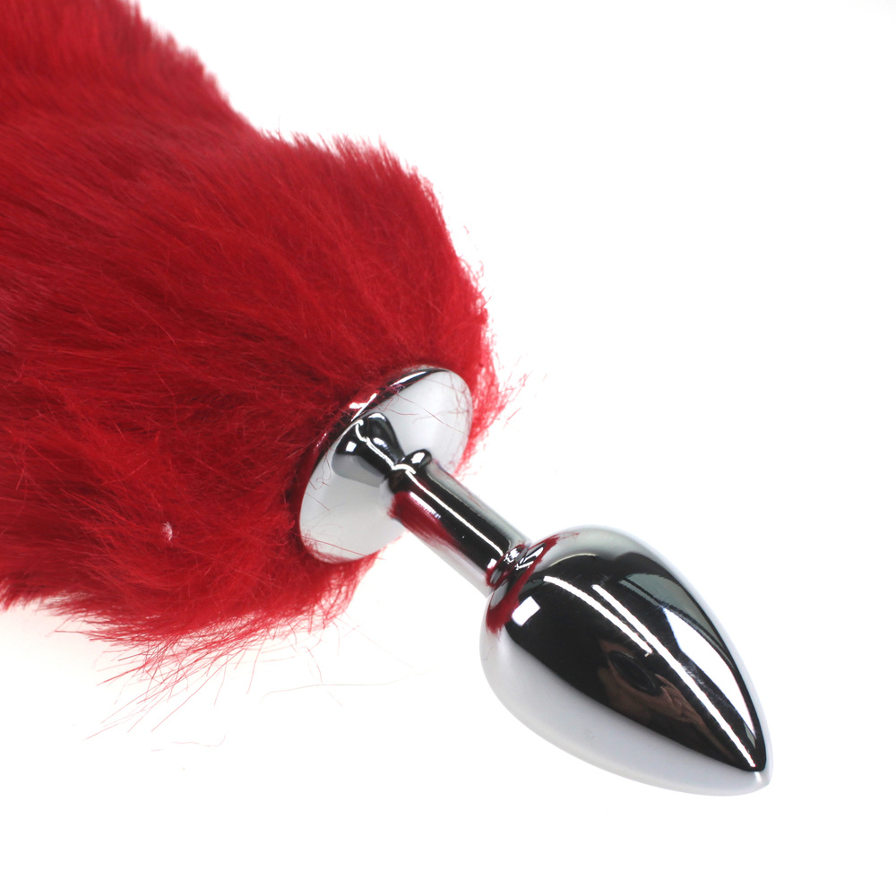 (image for) Colorful Fox Tail Stainless steel Butt Plug