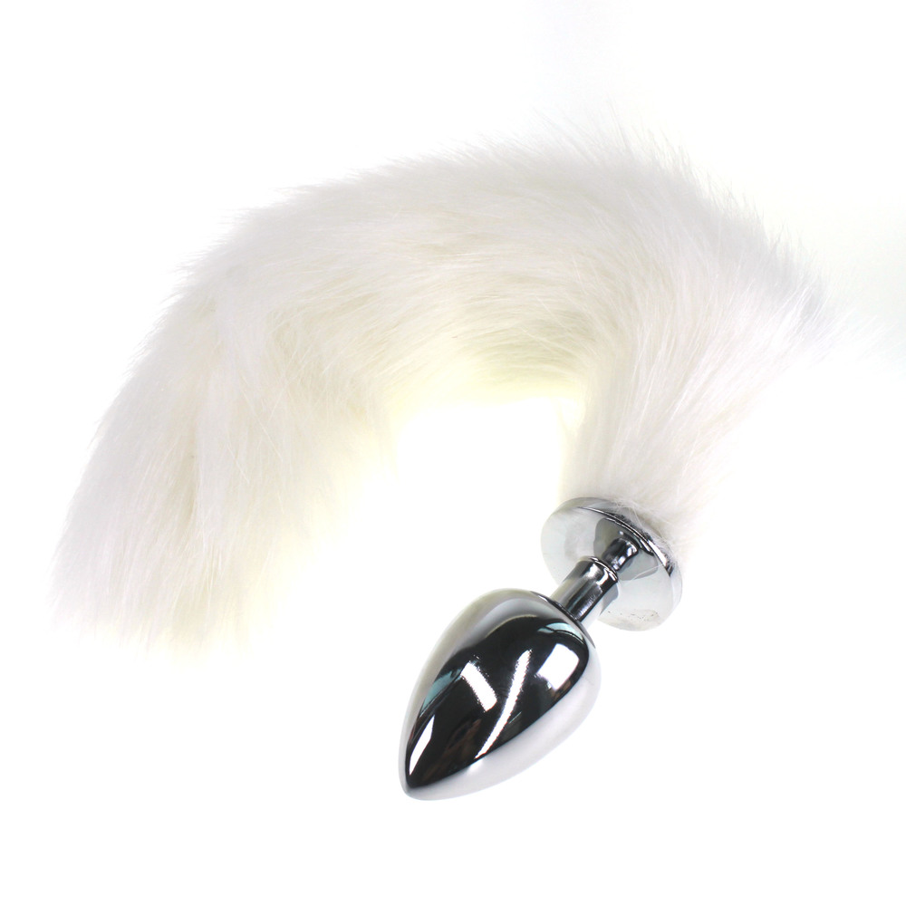 (image for) Colorful Fox Tail Stainless steel Butt Plug