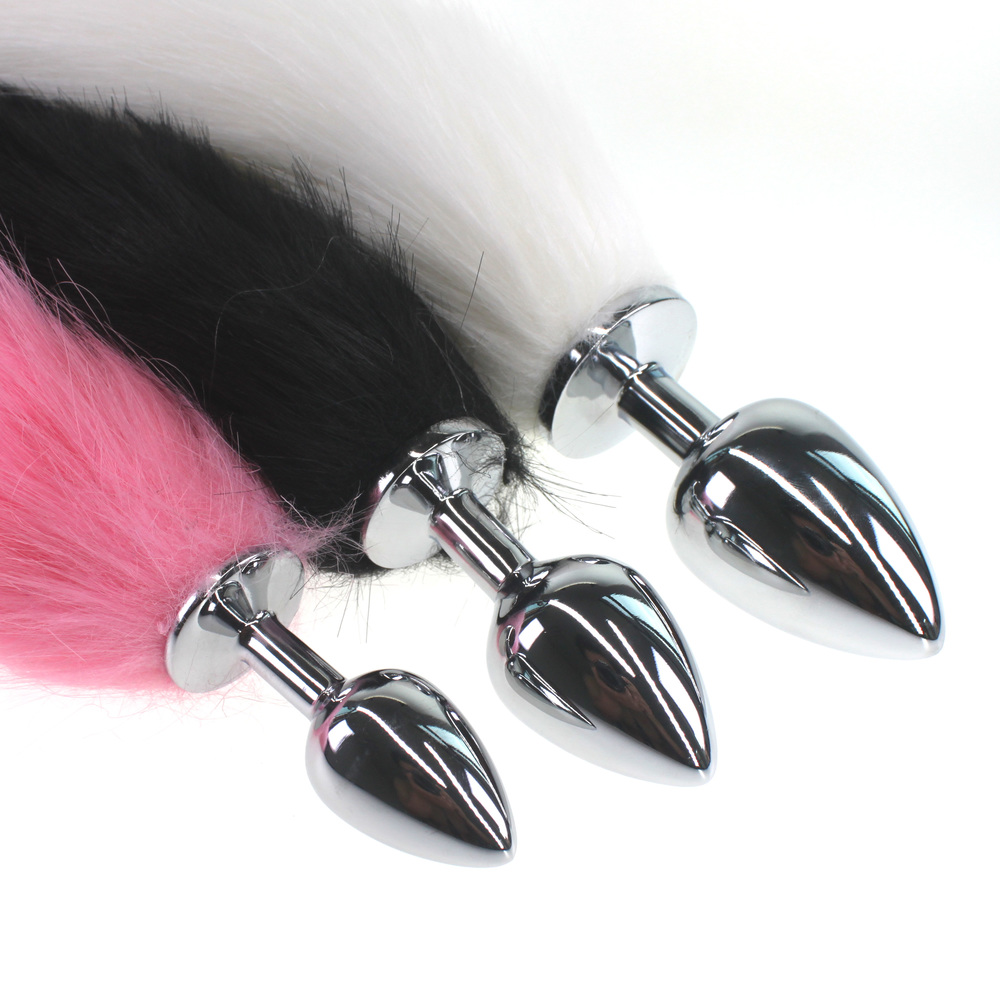 (image for) Colorful Fox Tail Stainless steel Butt Plug
