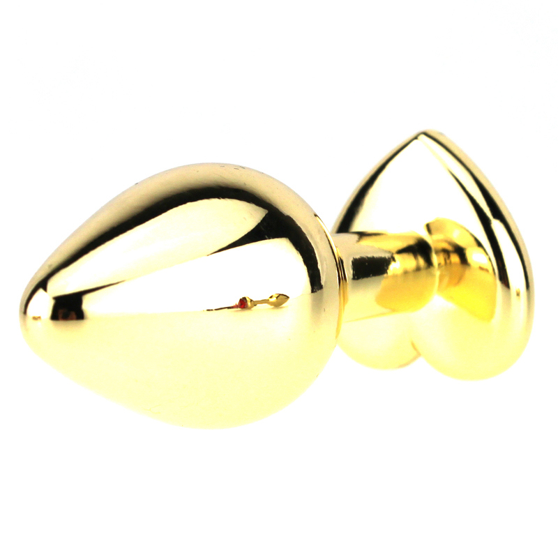 (image for) Heart Jeweled Stainless Steel Butt Plug - Golden