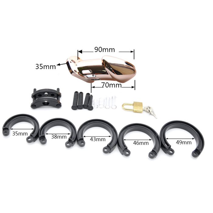 (image for) Rose Gold Male Chastity Cage CB6000 CB6000S