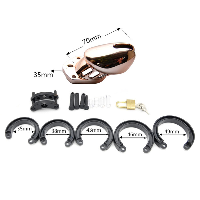 (image for) Rose Gold Male Chastity Cage CB6000 CB6000S