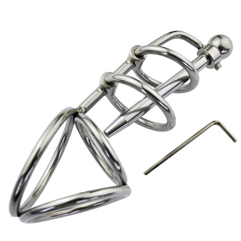 Triple Rings Base and Steel Urethral Tube