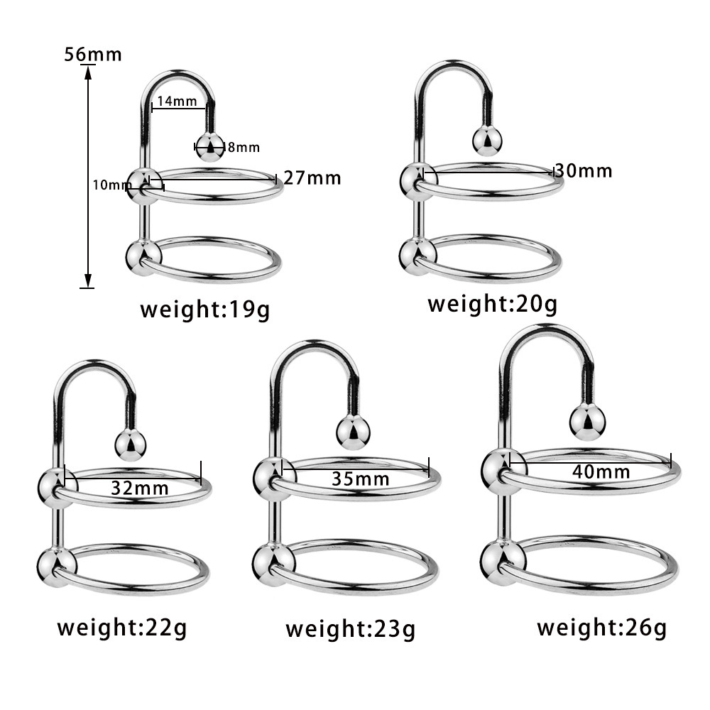 (image for) Double Ring Balled Penis Plug