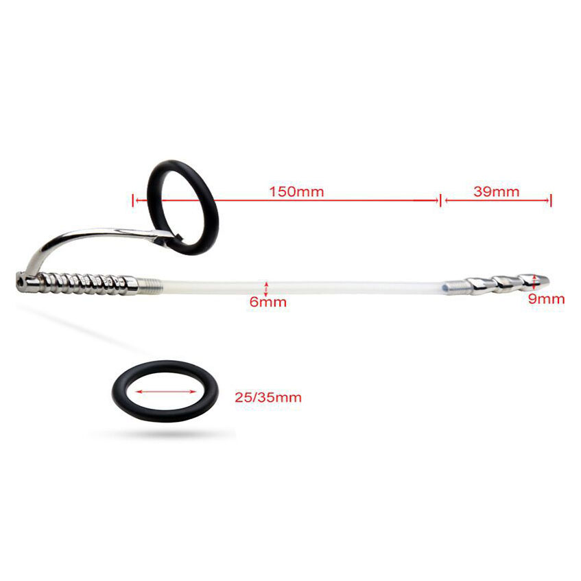 (image for) Marfan Tube Penis Plug With Silicone Glans Ring