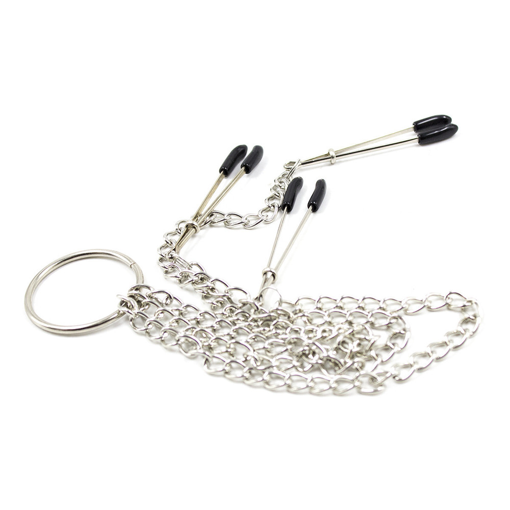 (image for) Nipple Tweezers and Clit Clamp with Chain