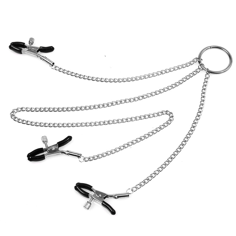 (image for) Nipple Clamps and Clit Clamp with Chain