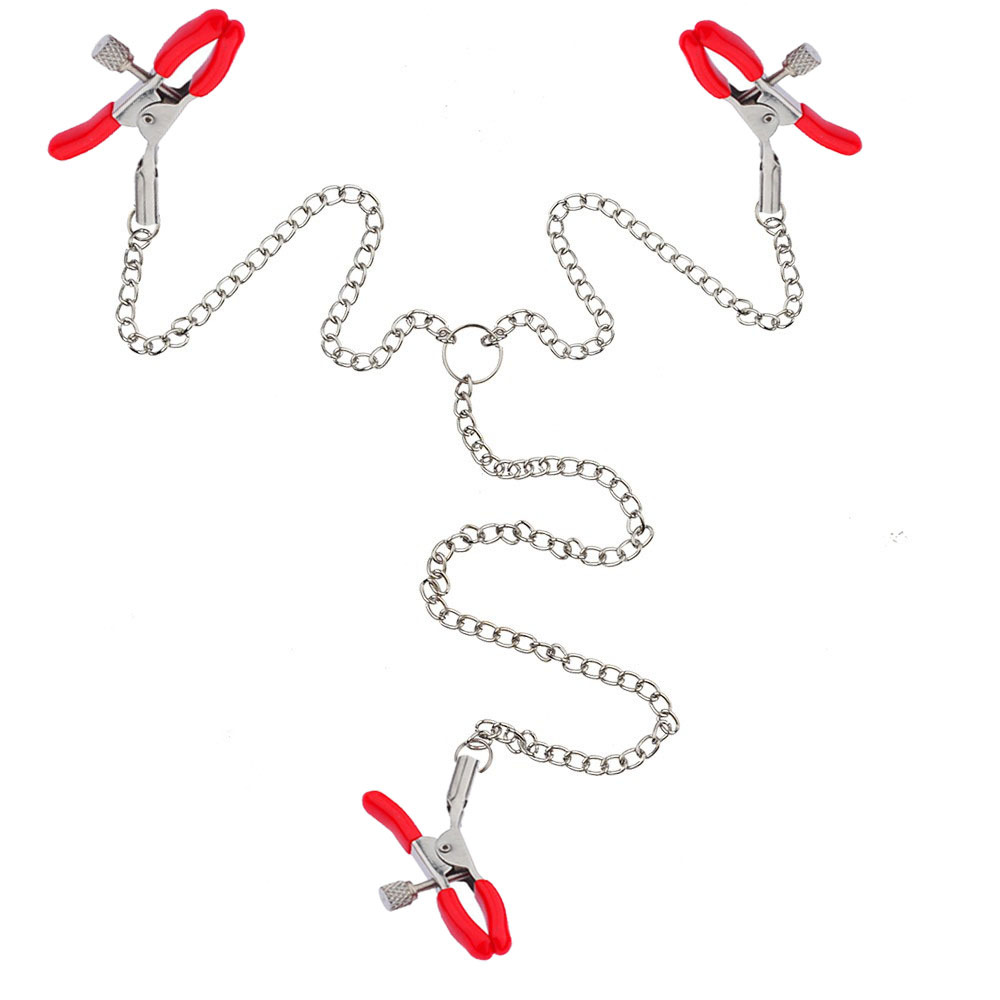 (image for) Nipple Clamps and Clit Clamp with Chain