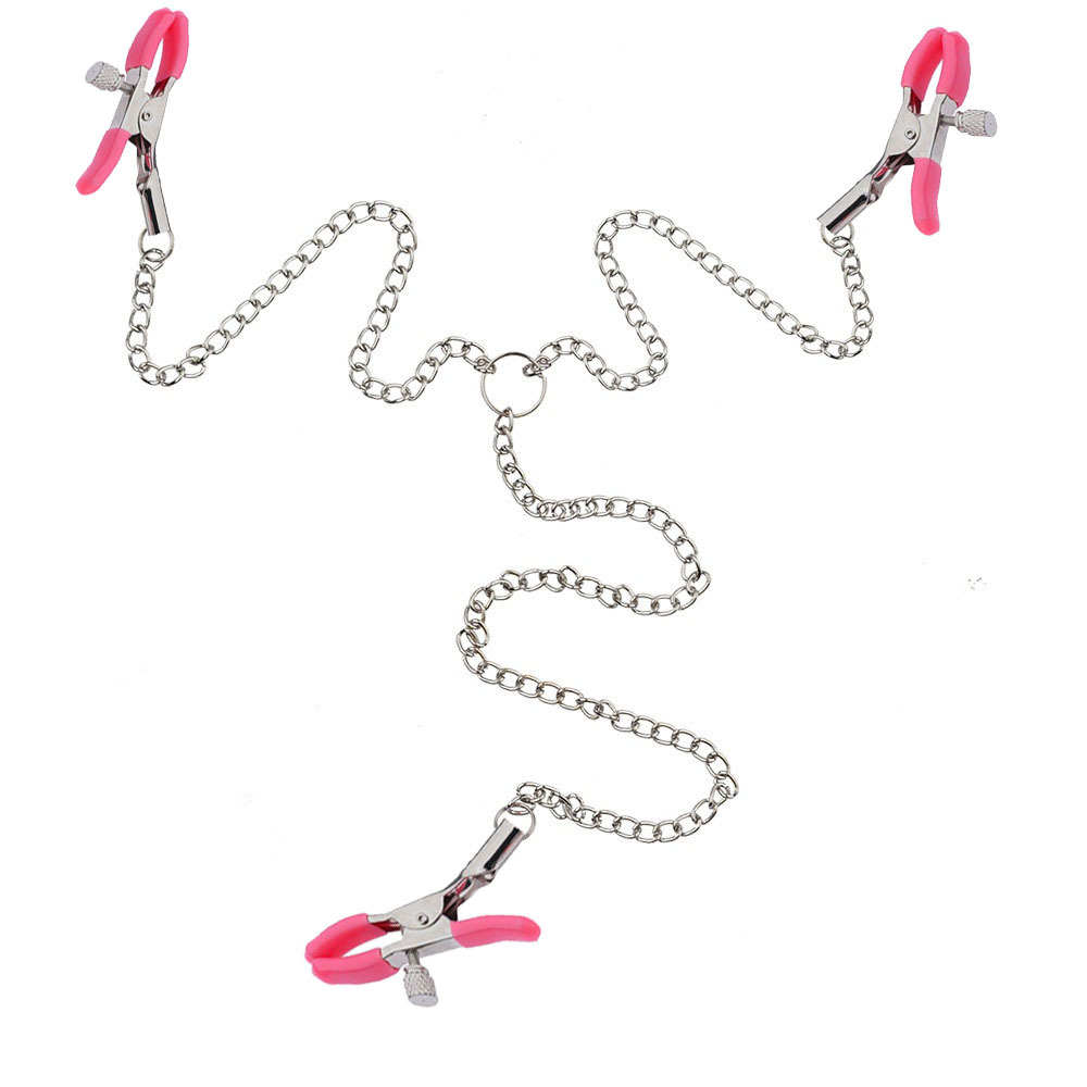 (image for) Nipple Clamps and Clit Clamp with Chain