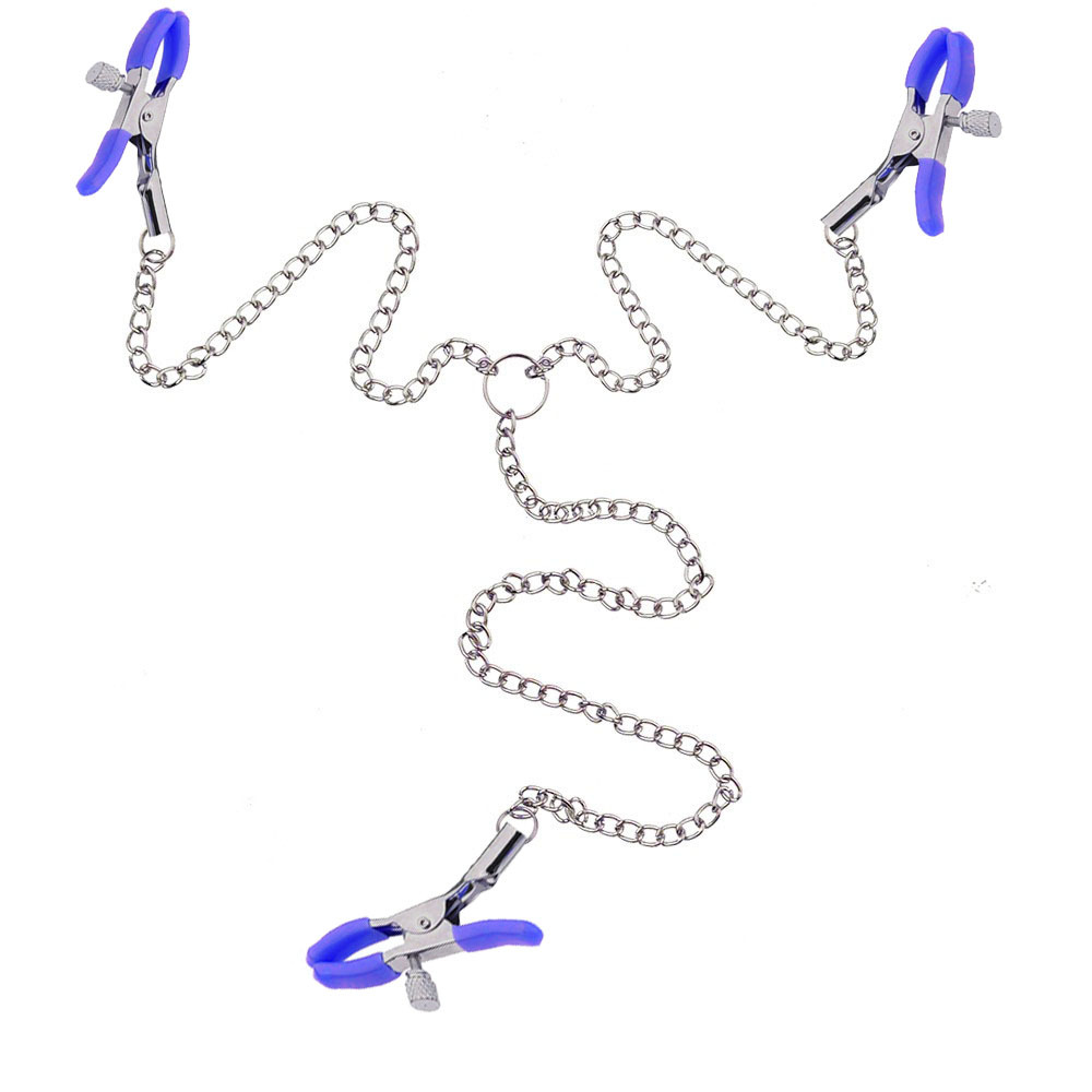 (image for) Nipple Clamps and Clit Clamp with Chain