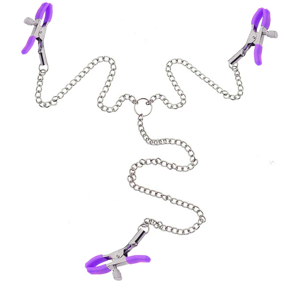 (image for) Nipple Clamps and Clit Clamp with Chain