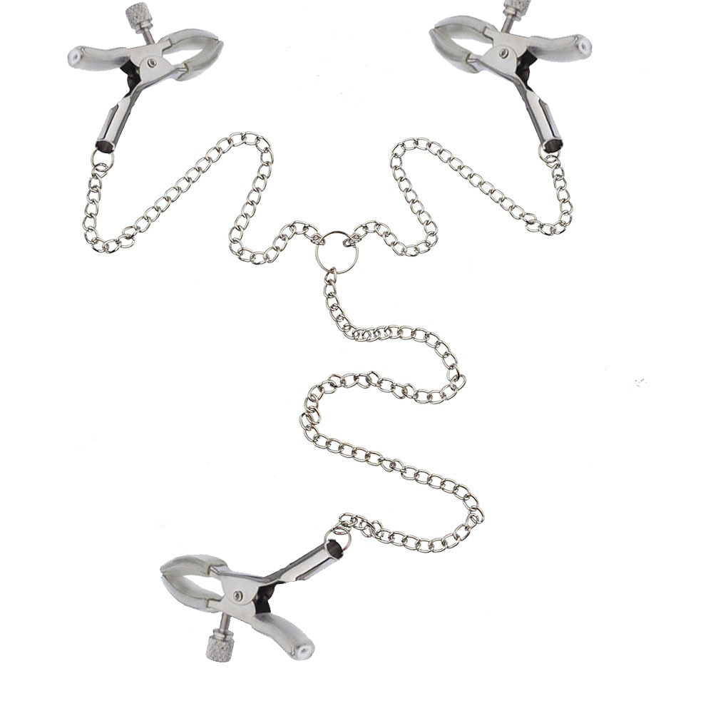 (image for) Nipple Clamps and Clit Clamp with Chain