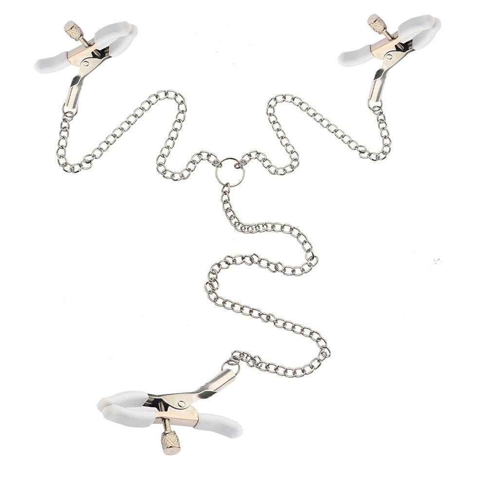 (image for) Nipple Clamps and Clit Clamp with Chain
