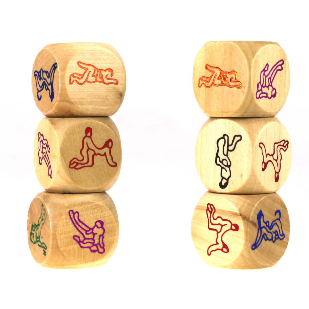 (image for) Six Sex Positions Wood Dice