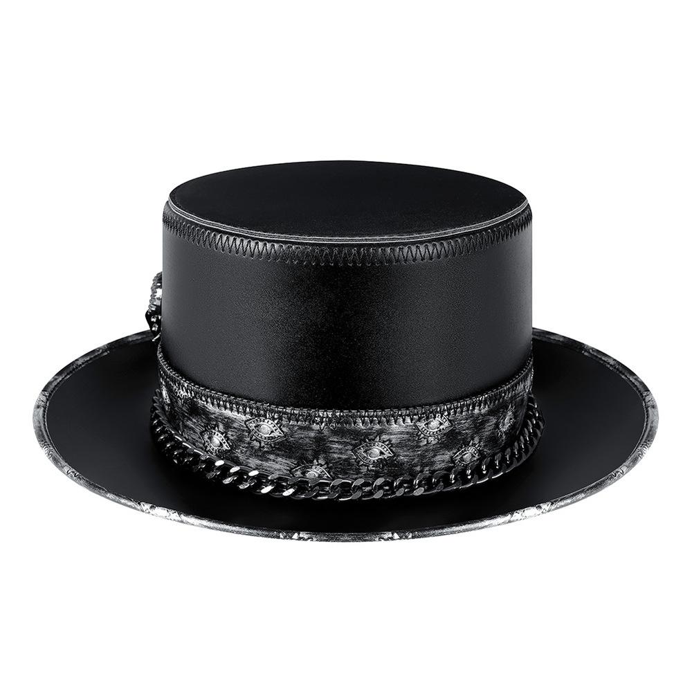 (image for) Steampunk Leather Top Hat For Halloween
