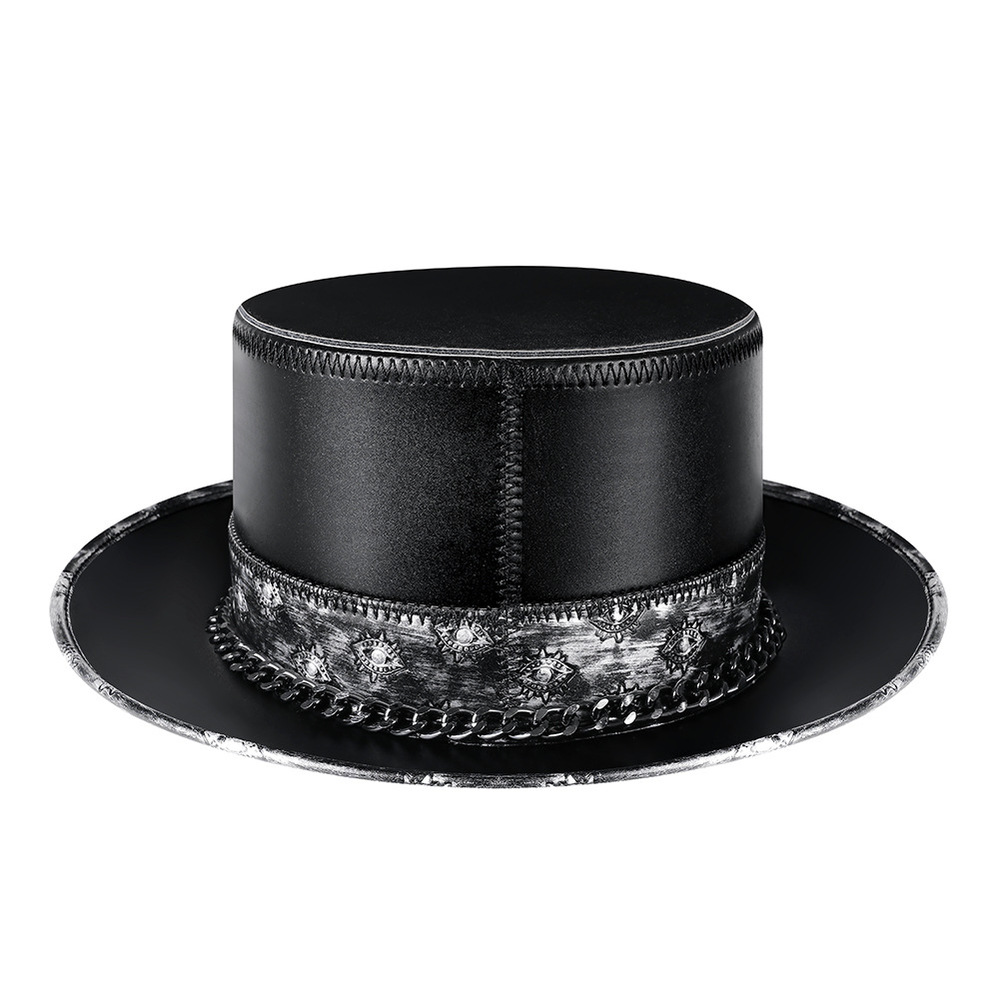 (image for) Steampunk Leather Top Hat For Halloween