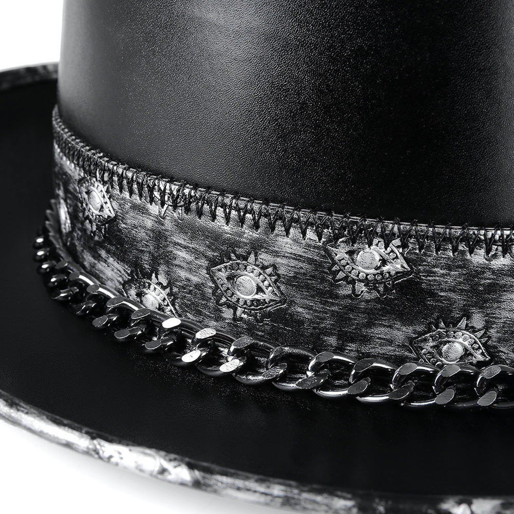 (image for) Steampunk Leather Top Hat For Halloween
