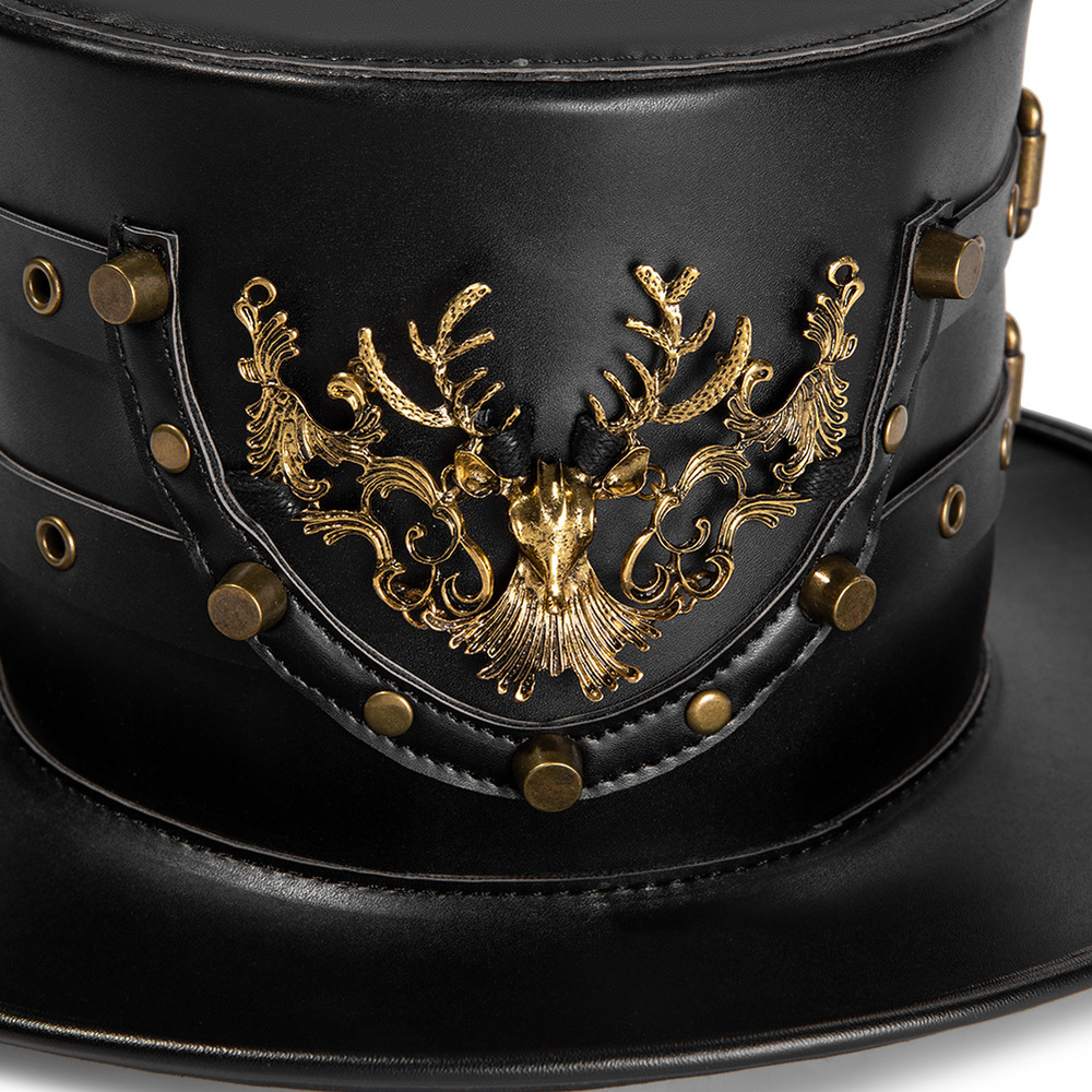 (image for) Men's Steampunk Metal Elk Hat