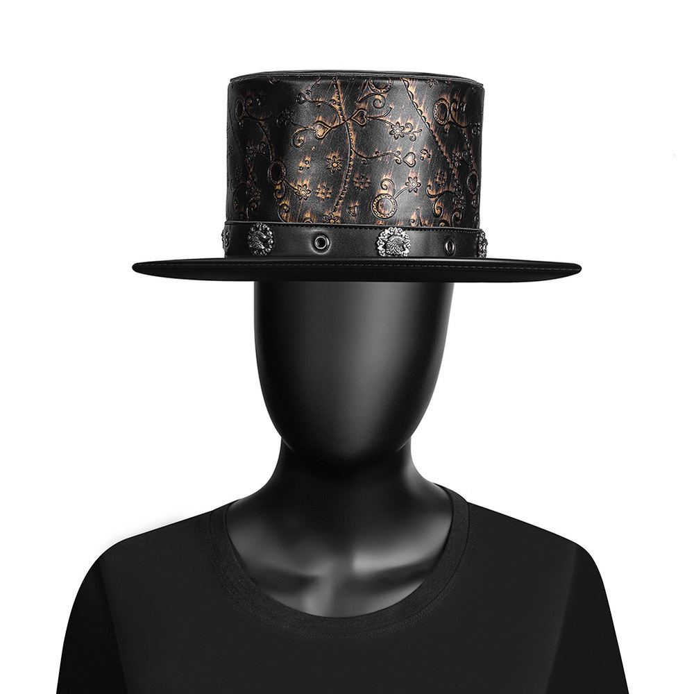 (image for) Men's Steampunk Floral Printed Hat