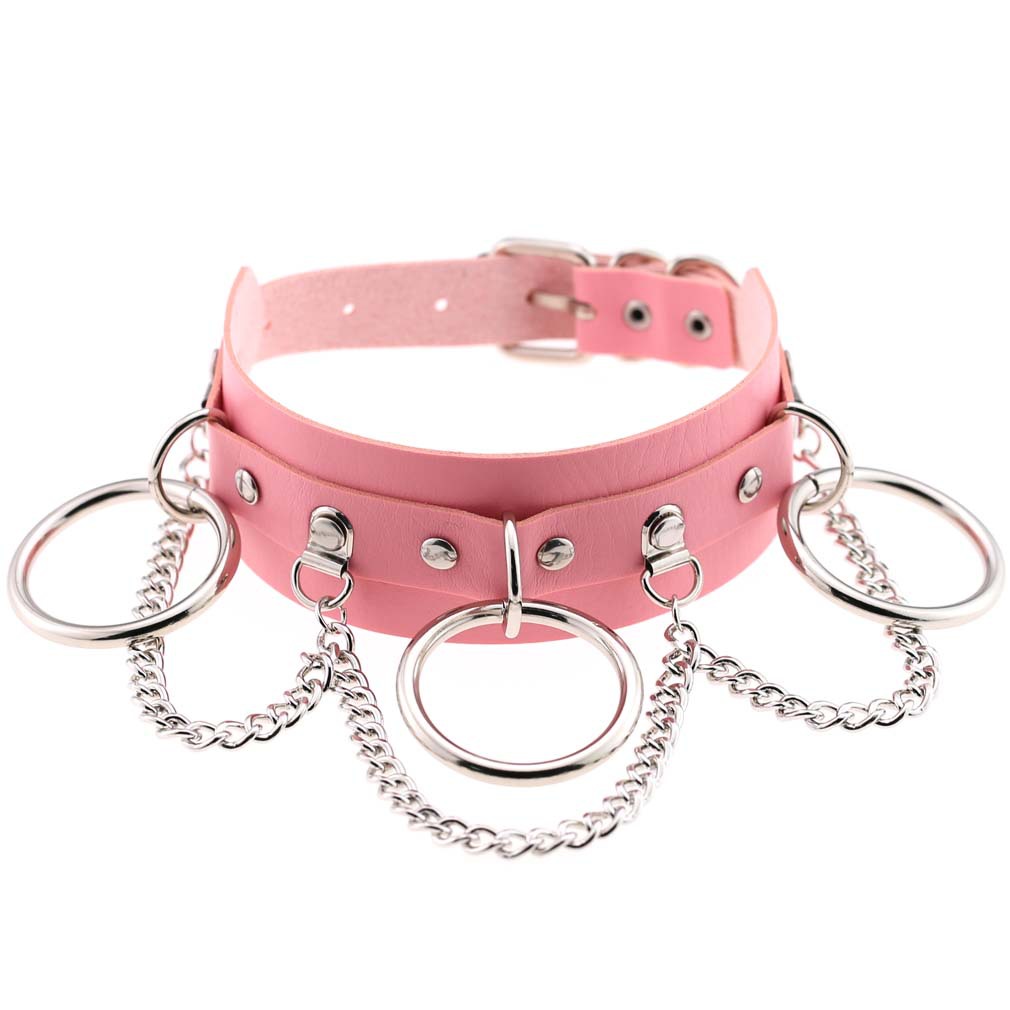 (image for) Metal O Ring Collar With Chain