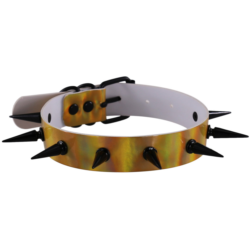 (image for) Laser Collar Spikes Punk Neck Collar