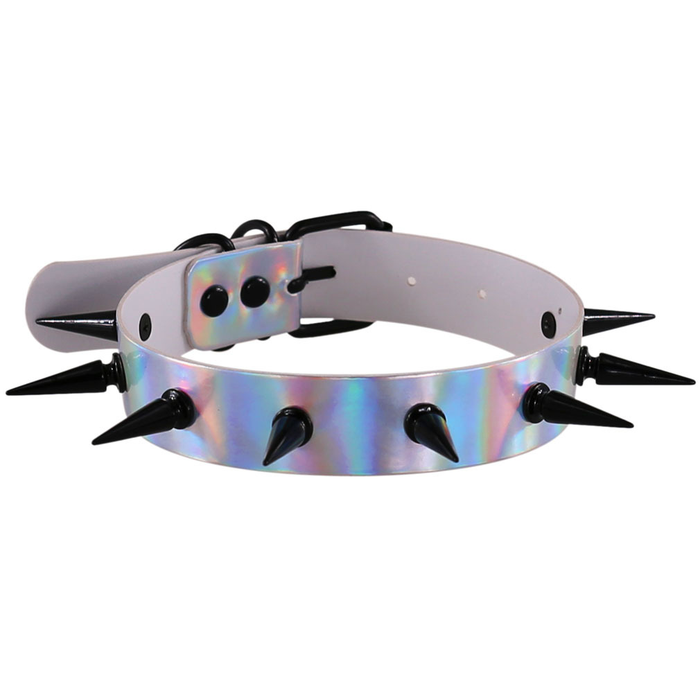 (image for) Laser Collar Spikes Punk Neck Collar