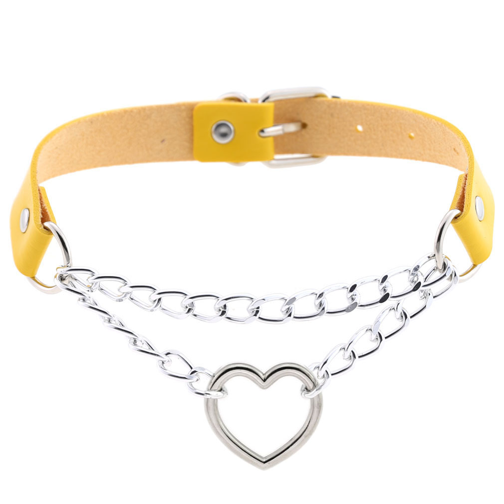 (image for) Metal Heart Collar With Chain