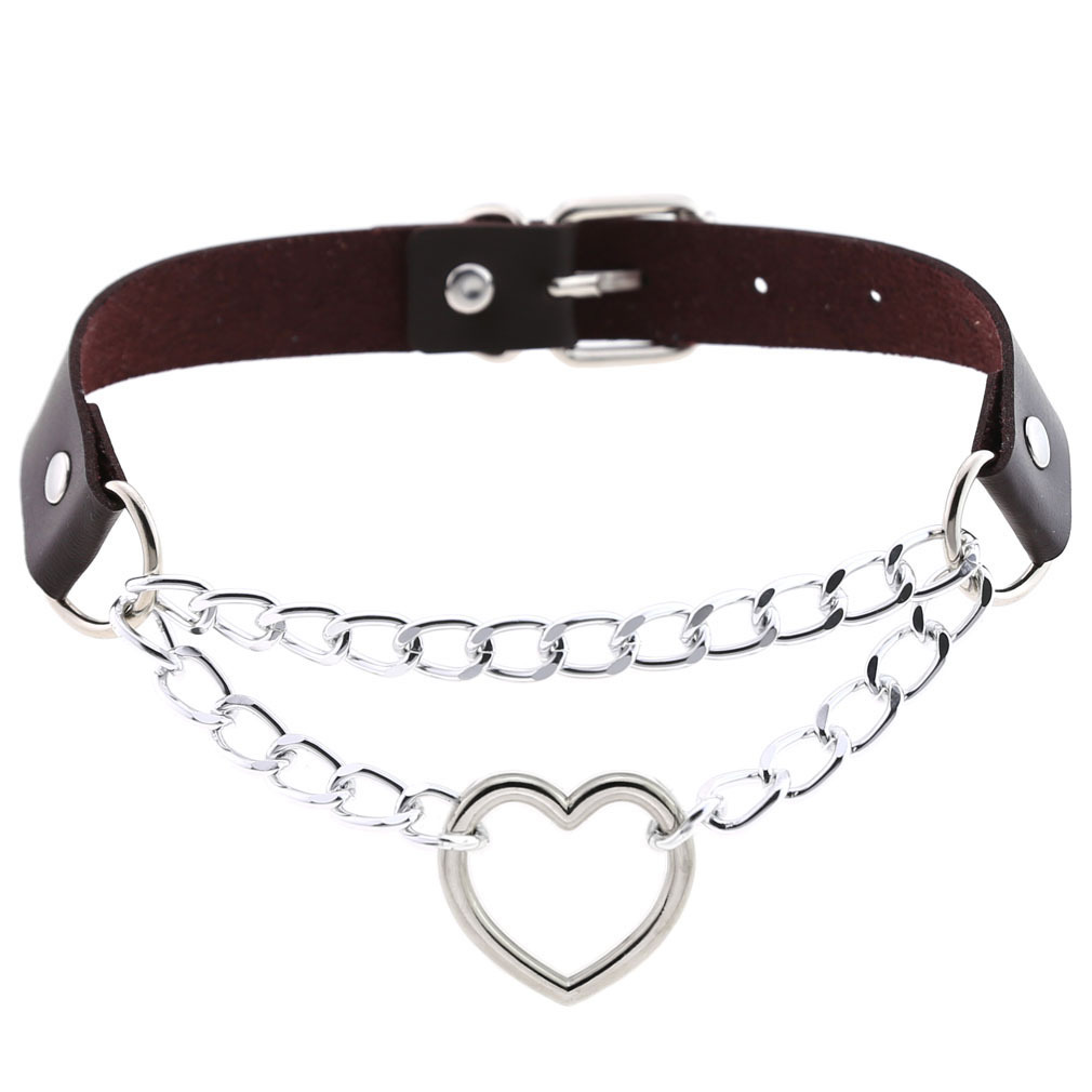 (image for) Metal Heart Collar With Chain