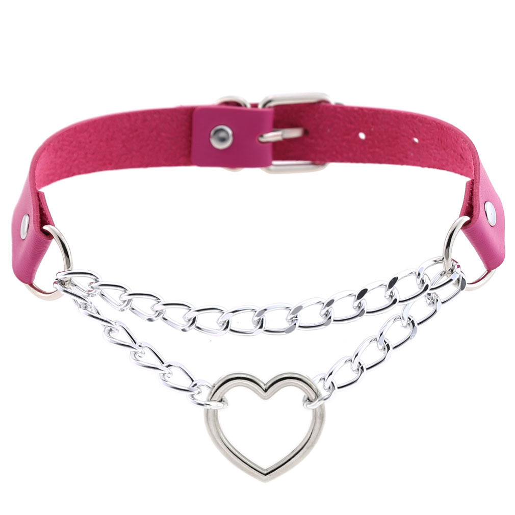 (image for) Metal Heart Collar With Chain