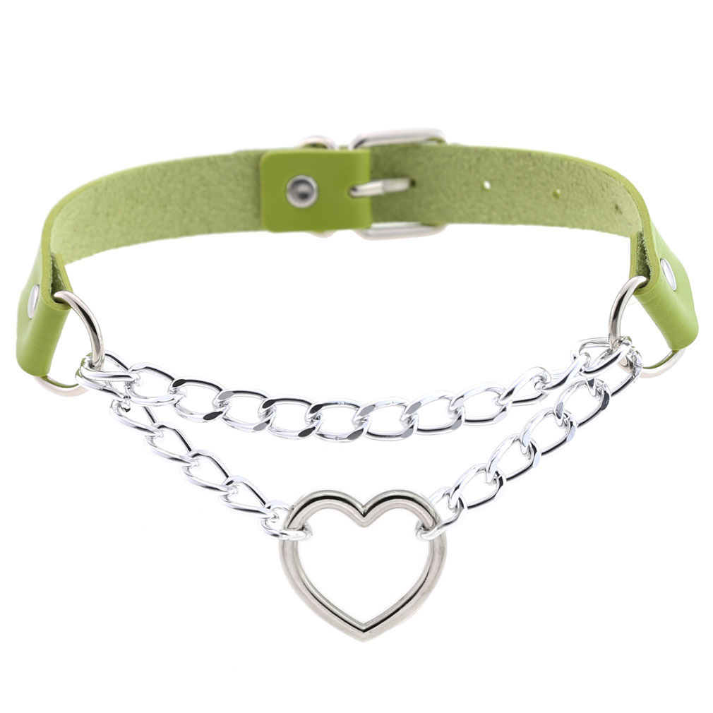 (image for) Metal Heart Collar With Chain