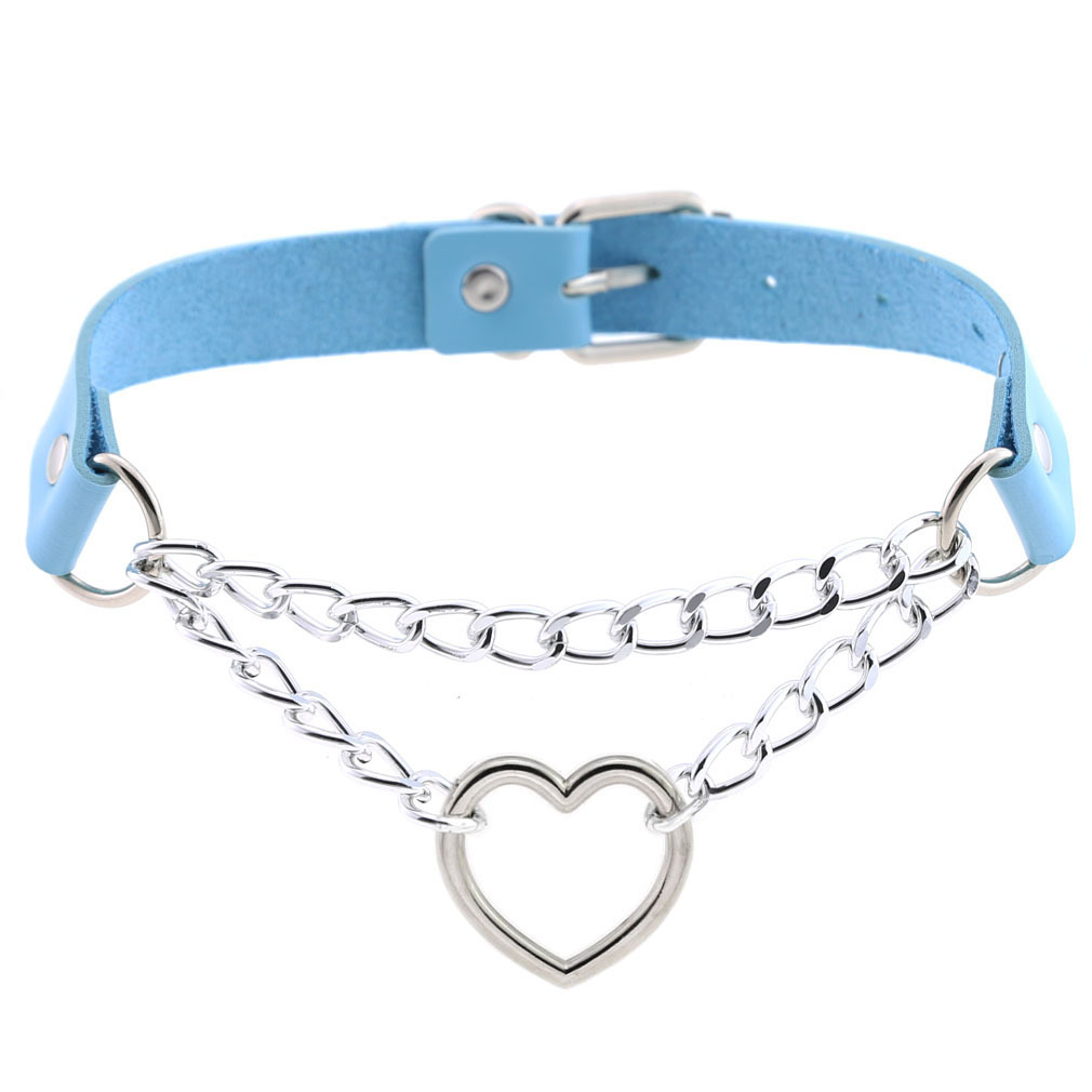 (image for) Metal Heart Collar With Chain