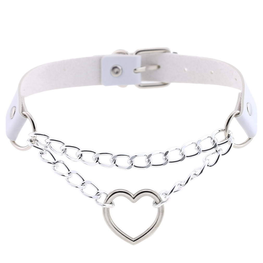 (image for) Metal Heart Collar With Chain
