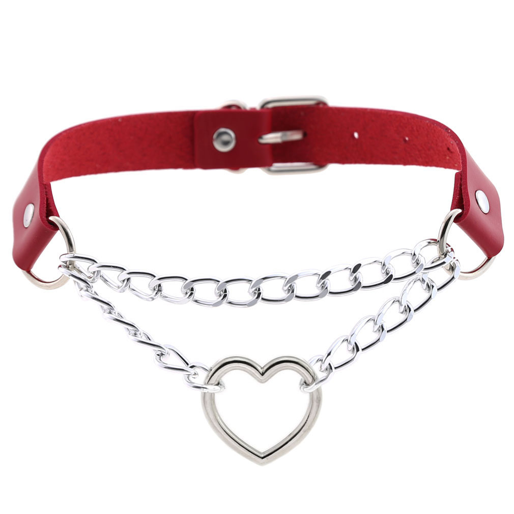(image for) Metal Heart Collar With Chain