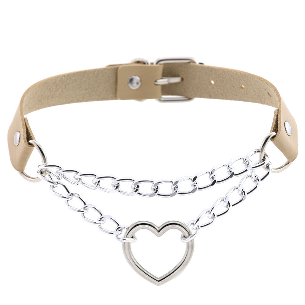 (image for) Metal Heart Collar With Chain