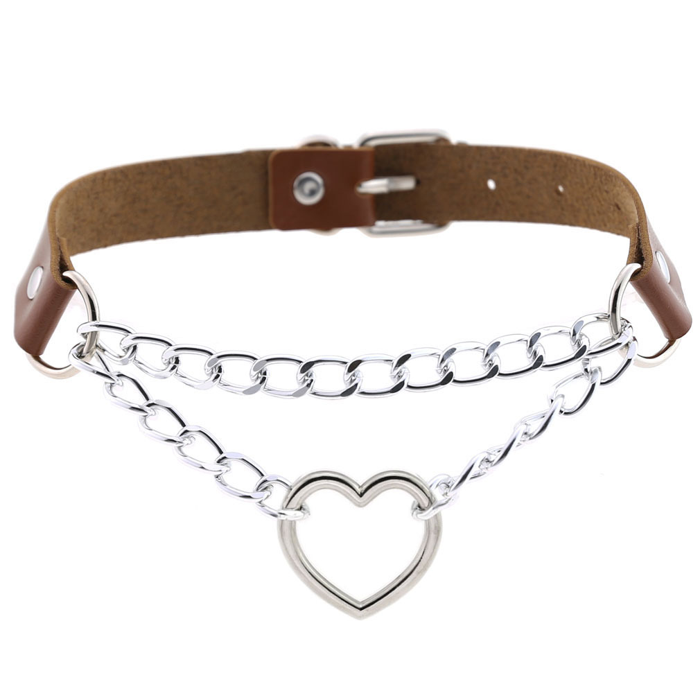(image for) Metal Heart Collar With Chain
