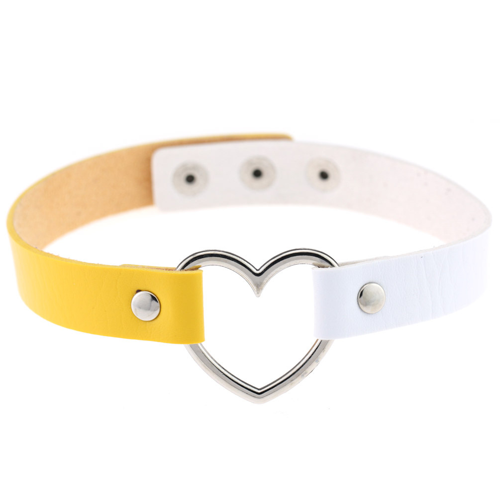 (image for) Double Color Metal Heart Collar
