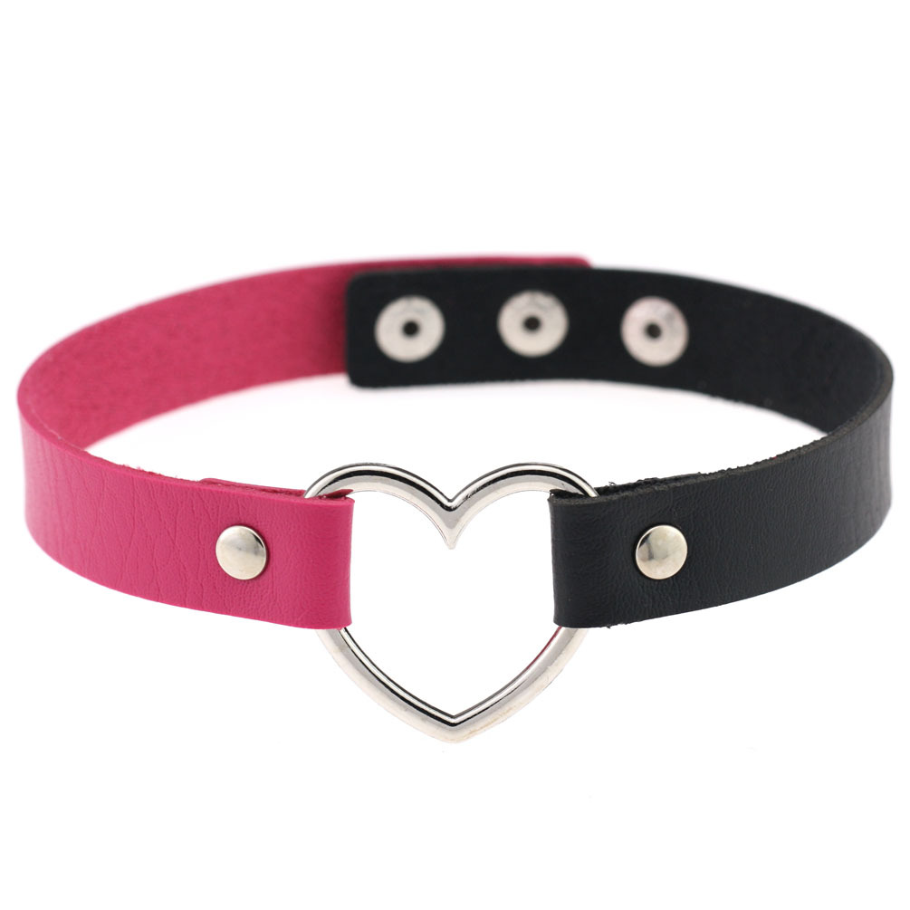 (image for) Double Color Metal Heart Collar