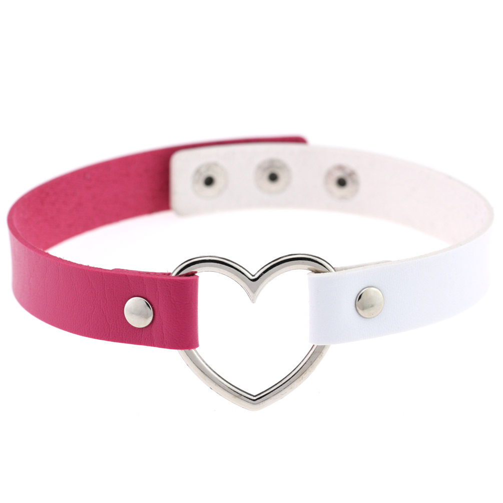 (image for) Double Color Metal Heart Collar