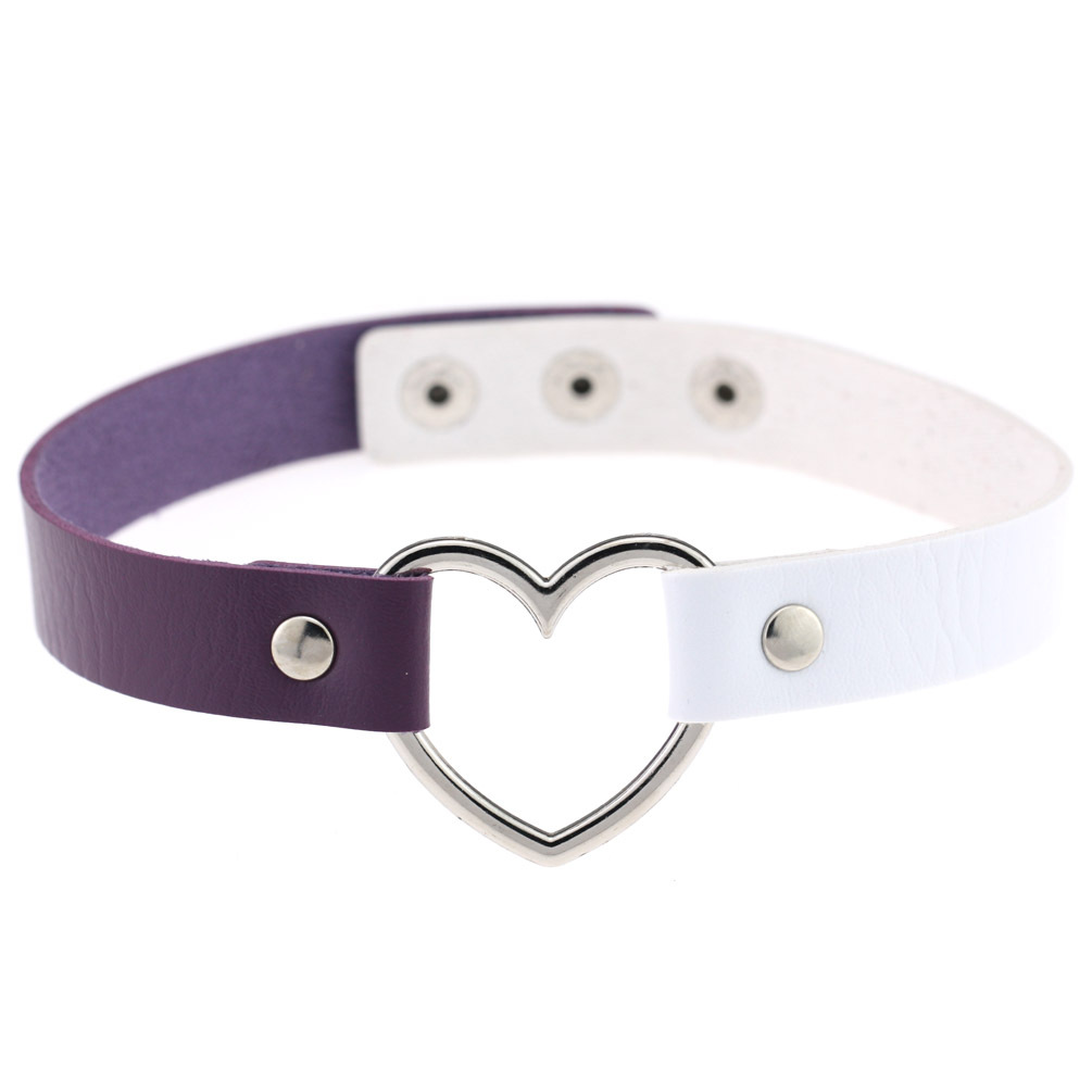 (image for) Double Color Metal Heart Collar